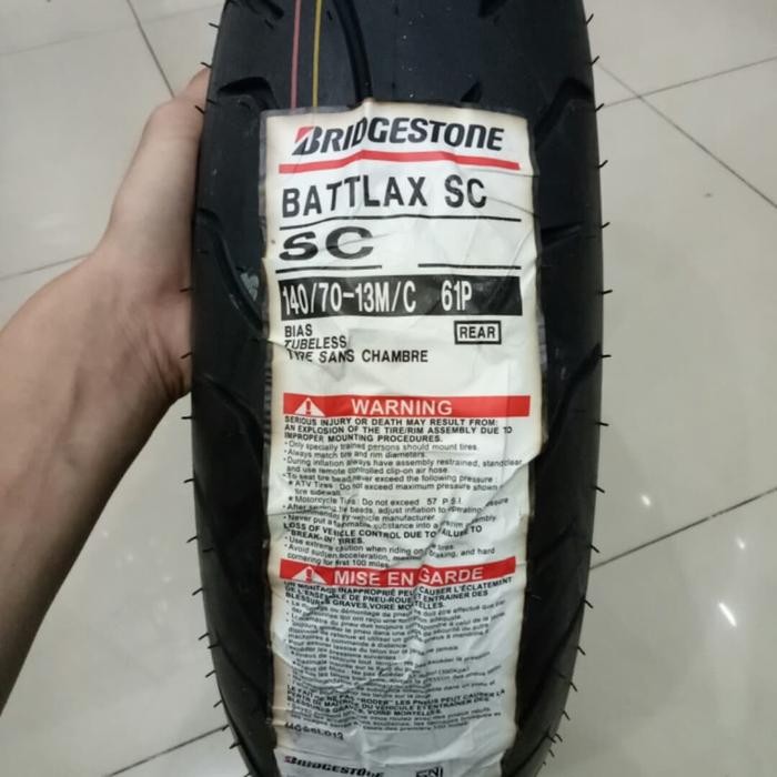 PREMIUM BAN LUAR BATTLAX BRIDGESTONE SC UKURAN 140/70-13 NMAX