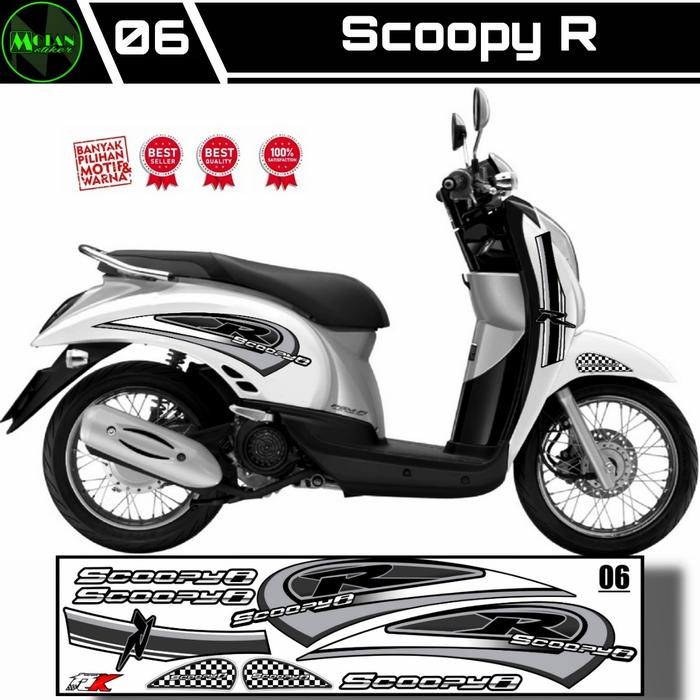 PREMIUM Sticker / Striping Variasi Thailand Scoopy Karbu (SCOOPY R)
