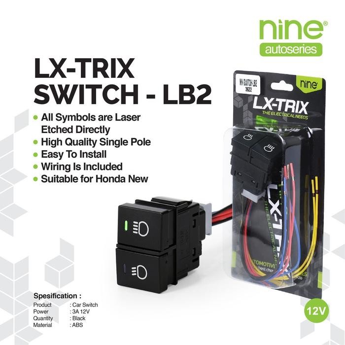 PREMIUM SAKLAR MOBIL HONDA FOGLAMP LAMPU TEMBAK LASER NINE LX-TRIX LB2 3 MODE