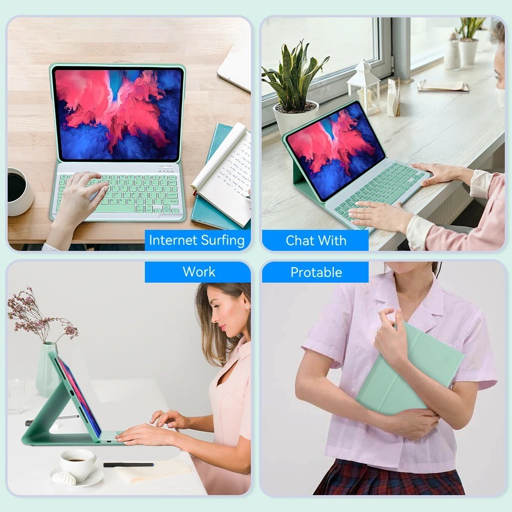 Magnetic Keyboard Case For Xiaomi Pad 6S Pro 12.4" Case For Xiaomi Mi Pad 6s Pro 12.4 2024 Smart Cov