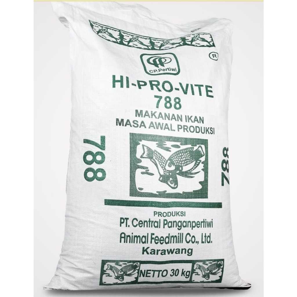 Pakan Ikan 788 Ukuran 3 Mili Pakan Ikan Nila Mas Lele Gurame dikemas 10 Kg
