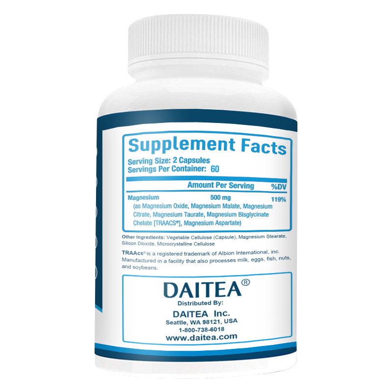 Daitea Magnesium Complex, Mengandung Mg Magnesium Sitrat, Magnesium Taurat Dan Ekstrak Lainnya,