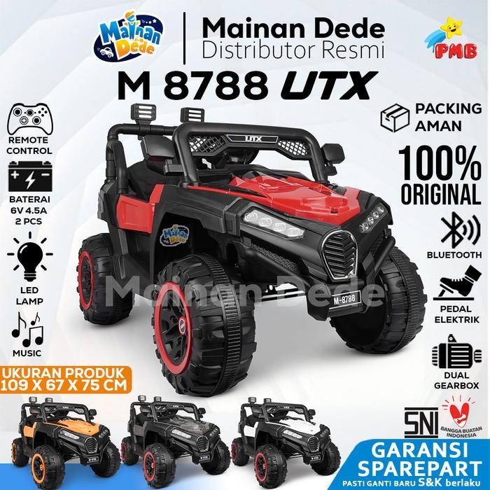 Mainan Mobil Aki Anak Jeep Exotic Ejp 7704 / Ejp 7704+ Ban Karet