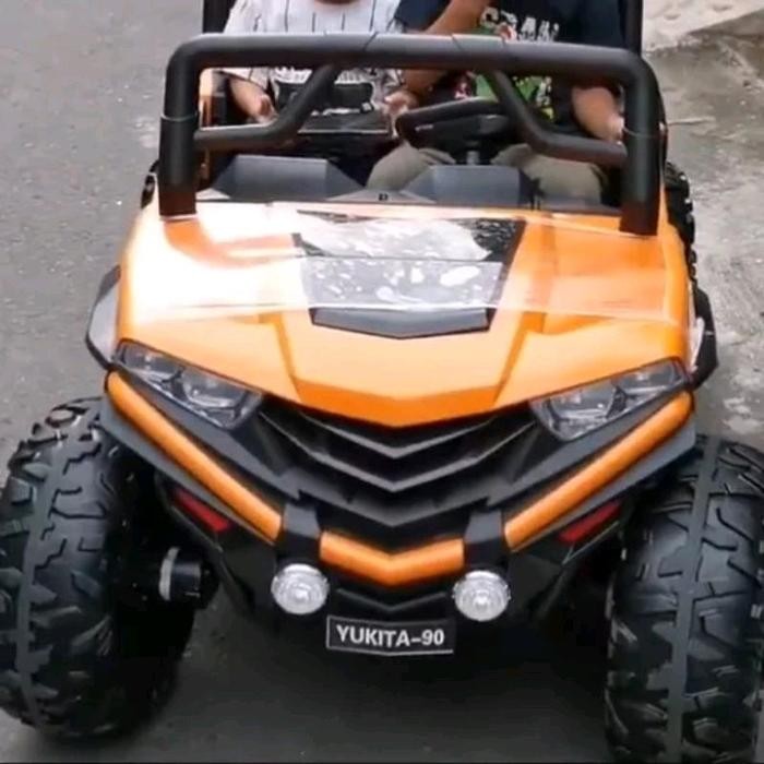 Mobil Aki Yukita 90 Monster - Mainan Mobil Aki Anak Ban Karet