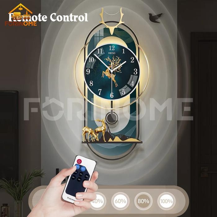 Lampu Dinding Jam Minimalis Modern Lampu dinding termasuk JAM REMOTE Lampu Lukisan Jam Dinding