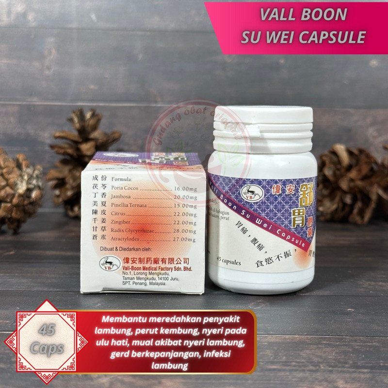 Vall Boon Su Wei Capsule - Obat sakit lambung atau Gerd