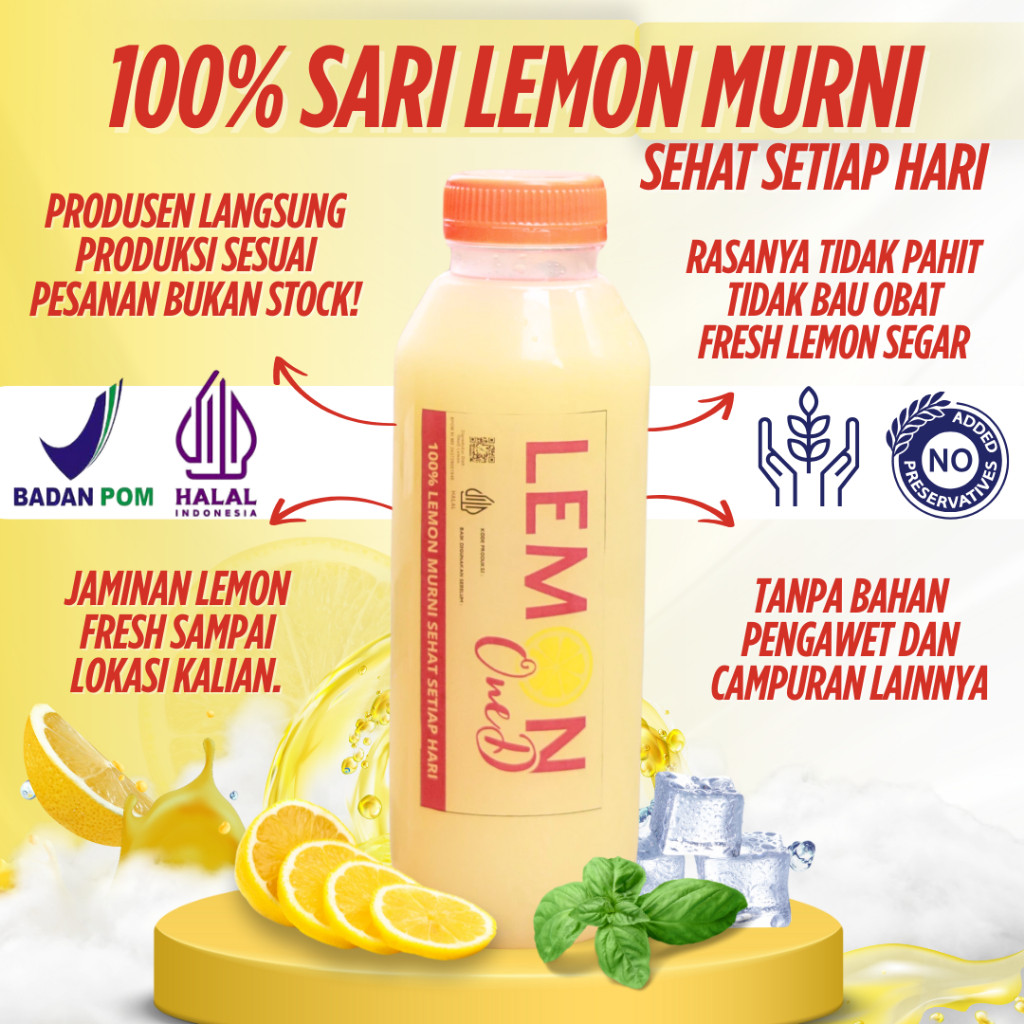

Sari Lemon 500ML Murni Alami 100% Untuk Detoks Dan Diet Alami