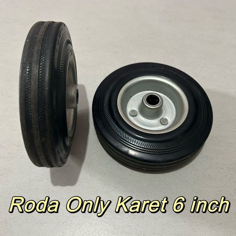 Roda Only Karet 6 Inch / Roda Karet / Roda Troli 6in