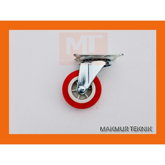 Roda Caster Roda Troli Roda Karet 2 inch Hidup