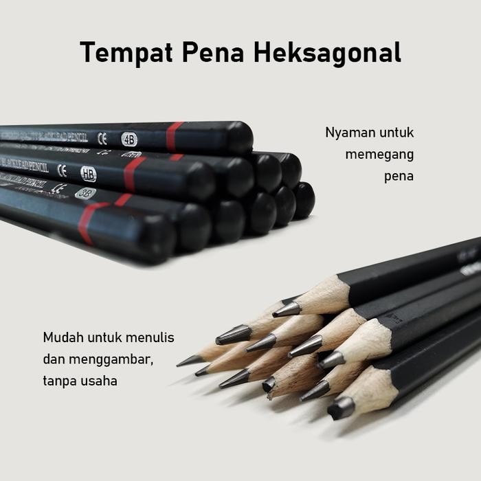 

Art - Lengkap Charcoal Pencils Set/Pensil Gambar Sketsa 12 Pcs Set