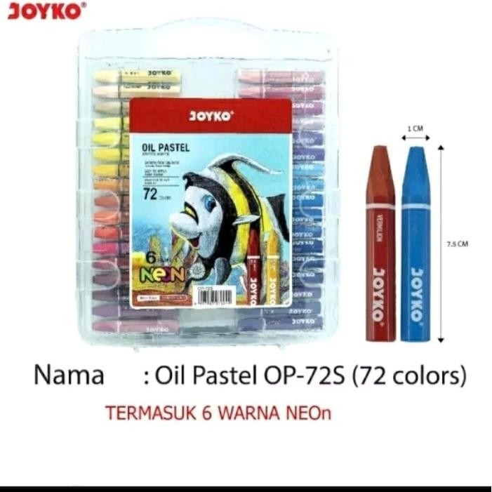 

Art - Krayon Joyko 72 Warna Plus 6 Neon Color Oil Pastel