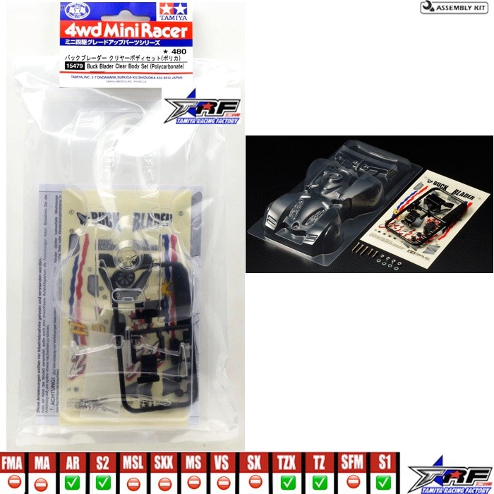 TAMIYA 15479 BUCK BLADER CLEAR BODY SET (POLYCARBONATE)