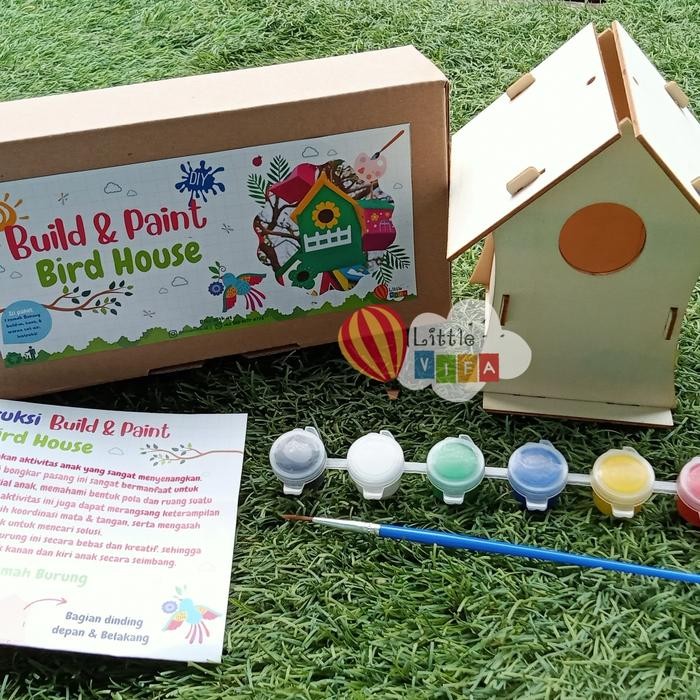 

Art - Bird House Painting Kit Aktivitas Melukis Rumah Burung Rumah Kayu