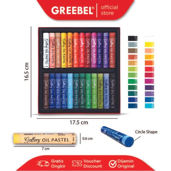 

Art - Greebel Crayon Artist Oil Pastel 24 Warna