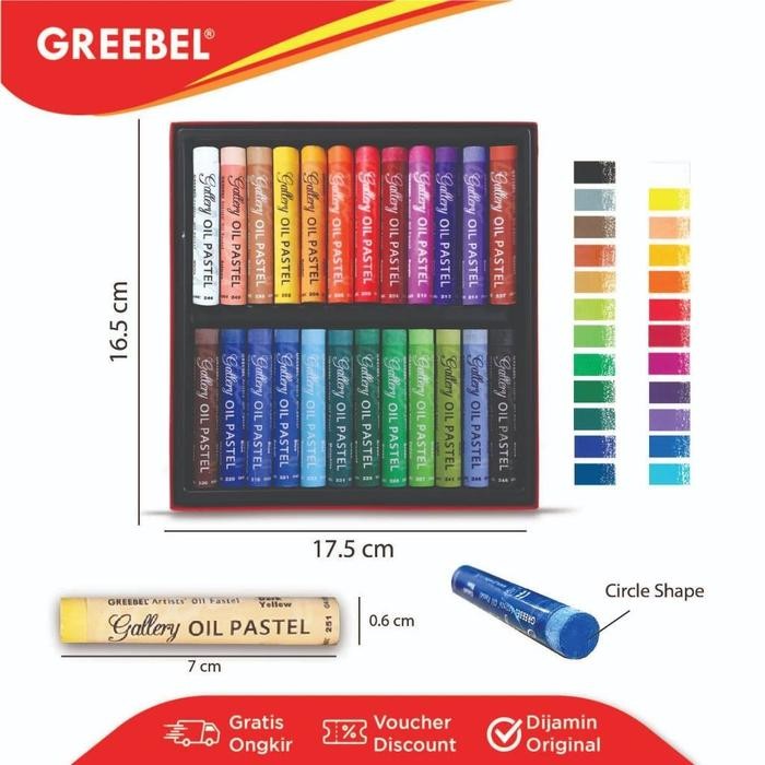 

Art - Greebel Artist Oil Pastel 24 Warna / Greebel Crayon Artist 24 Warna
