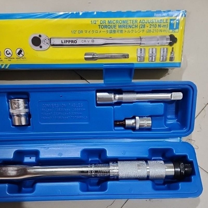 KUNCI TORSI LIPPRO 1/2 INCHI 28-210 NM / TORQUE WRENCH LIPPRO GAGANG KUNCI MOMEN LIPPRO 28 - 210 NM