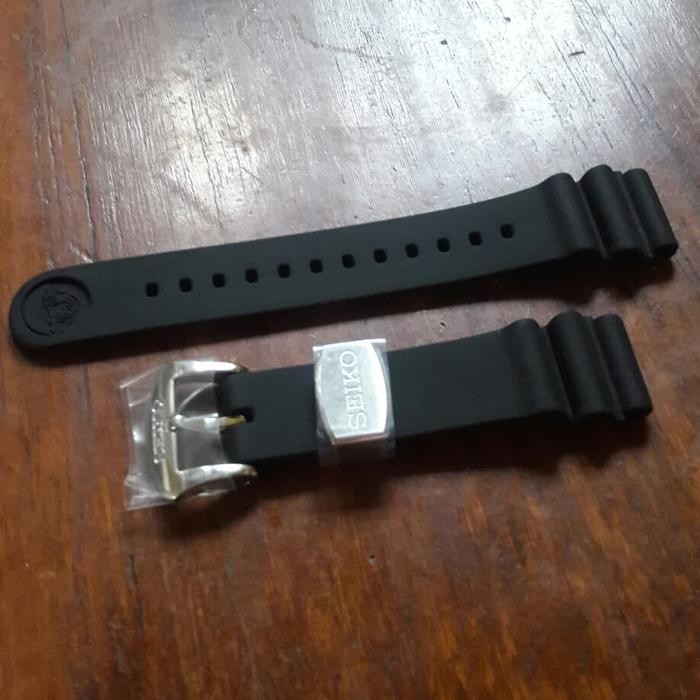 Original Tali Jam Tangan Rubber Strap Seiko Prospex -22Mm- Black