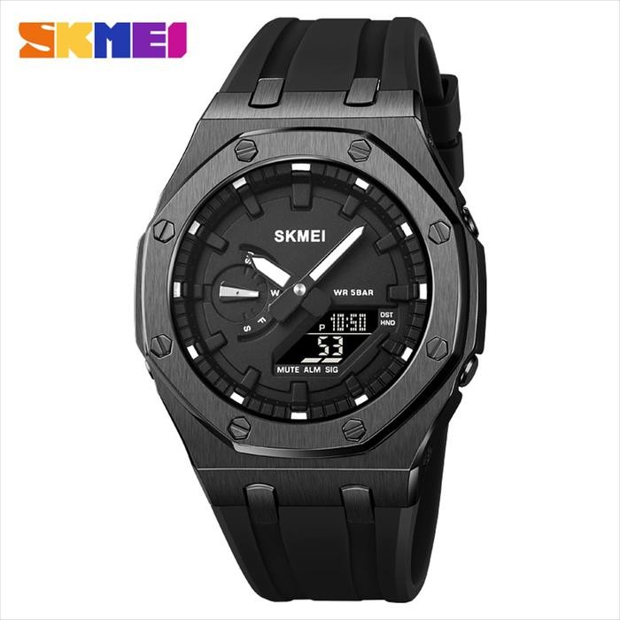 Jam Tangan Pria Analog Digital Skmei 2243 Rubber Original Tahan Air