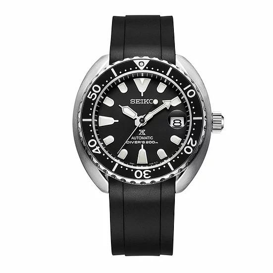 Crafter Blue Curved End Rubber Strap For Seiko Mini Turtle Mm200