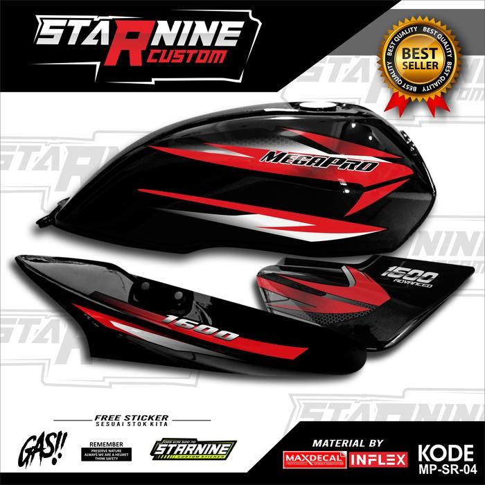 PREMIUM striping megapro hiu simpel stiker mp hiu model ori