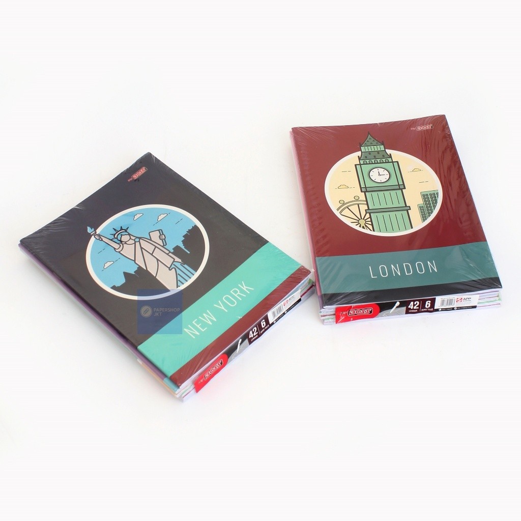 

1 PAK Buku Tulis B Boss BBoss 42 Lembar Ukuran B5 Boxy Buku Campus