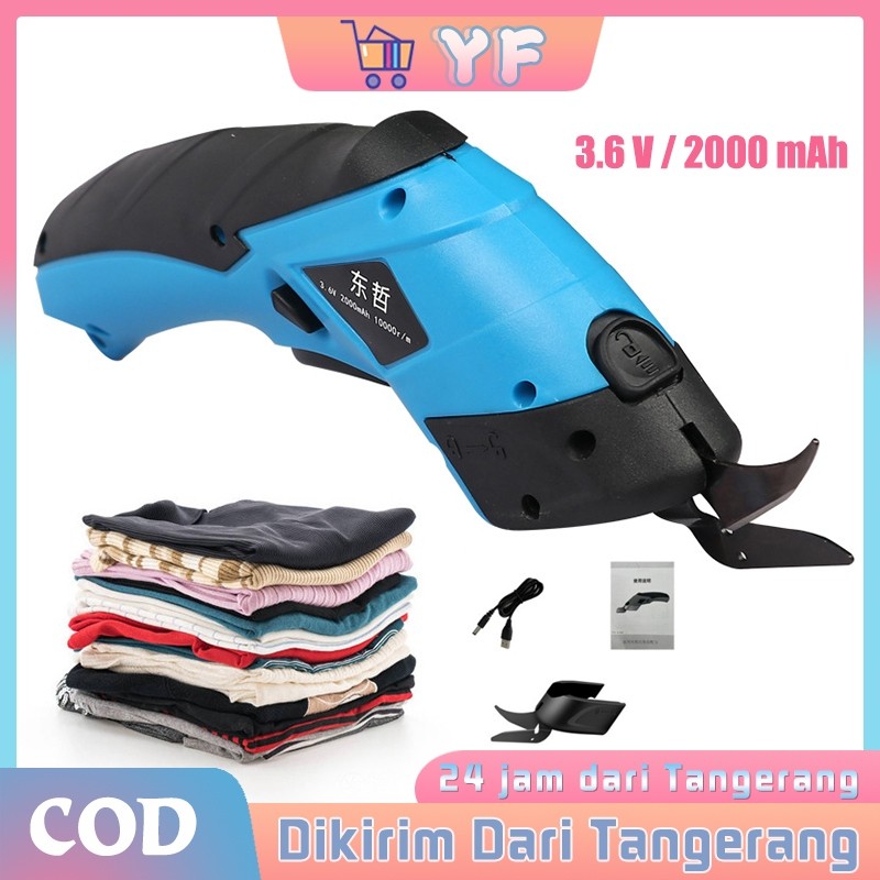 Potong Kain Elektrik / Electric Fabric Scissor Auto Cutter / Gunting Elektrik Pemotong Kain