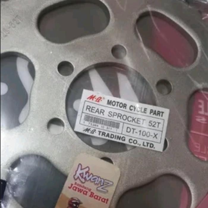 Gear Belakang Yamaha Dt100 Ukuran 52 Gear Belakang Dt100 Gir Belakang Yamaha Dt100 Gigi Tarik Yamaha