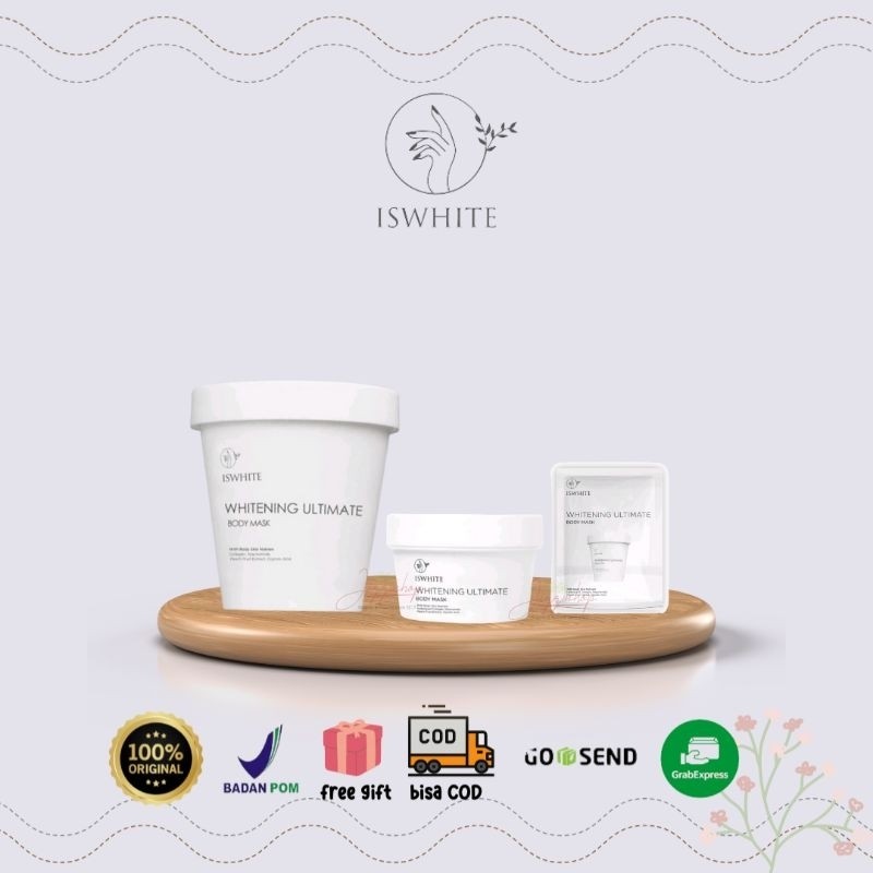 MD ISWHITE Masker Badan - Body Mask Brightening Ultimate - Body Mask Whitening Ultimate