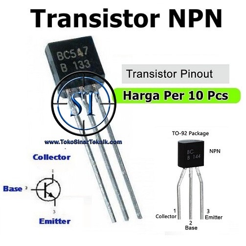 [YE] x10 Transistor BC547 / BC546 / BC549 BC 546 BC 547 BC 549 Amplifier NPN TO-92 ISI 10 BUAH