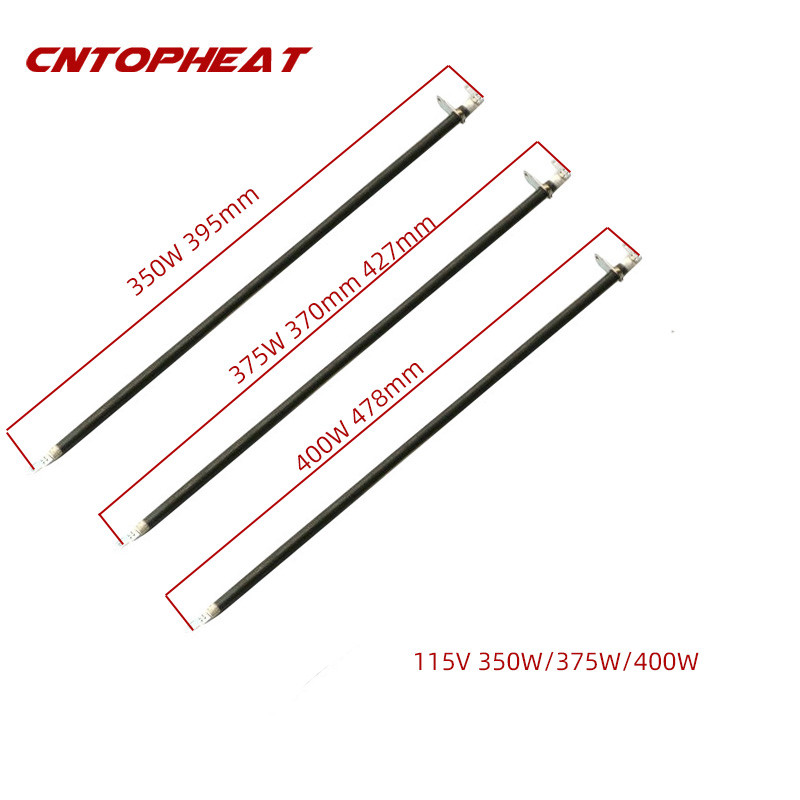 Elemen Pemanas Listrik 115V 6.6Mm Pemanas Tabung Lurus Baja Tahan Karat Elemen Pemanas Oven Udara Pa