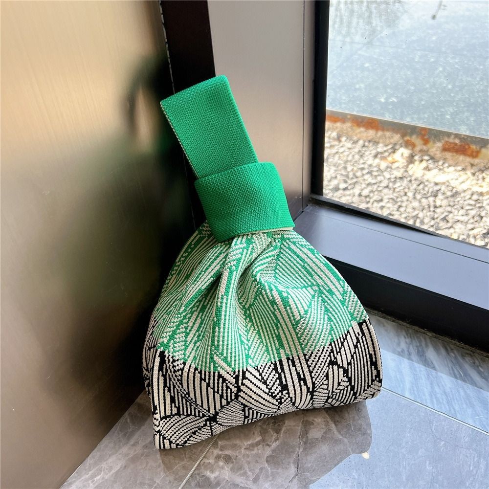 Tas Kecil Kapasitas Besar Tas Jinjing Rompi Portabel Rajutan Wanita Tas Penyimpanan Portabel Keluar 