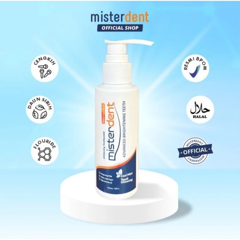 PROMO TERLARIS!! Misterdent Pasta Gigi Misterdent Advanced Brightening 100% Original Memutihkan Gigi