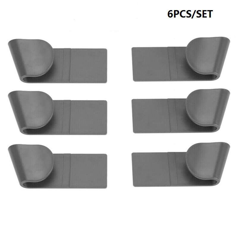 6 Buah/Set Tempat Tutup Panci Tempat Gantung Dinding untuk Rak Penutup Panci Plastik Rak Penyimpanan