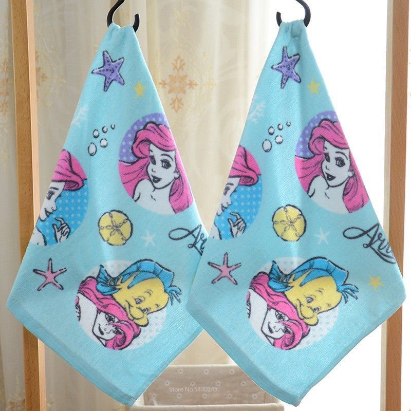 Handuk Kasa Wajah Tangan Kartun Disney Sapu Tangan Handuk Persegi Penyerap Anak-anak Hadiah Anak Per