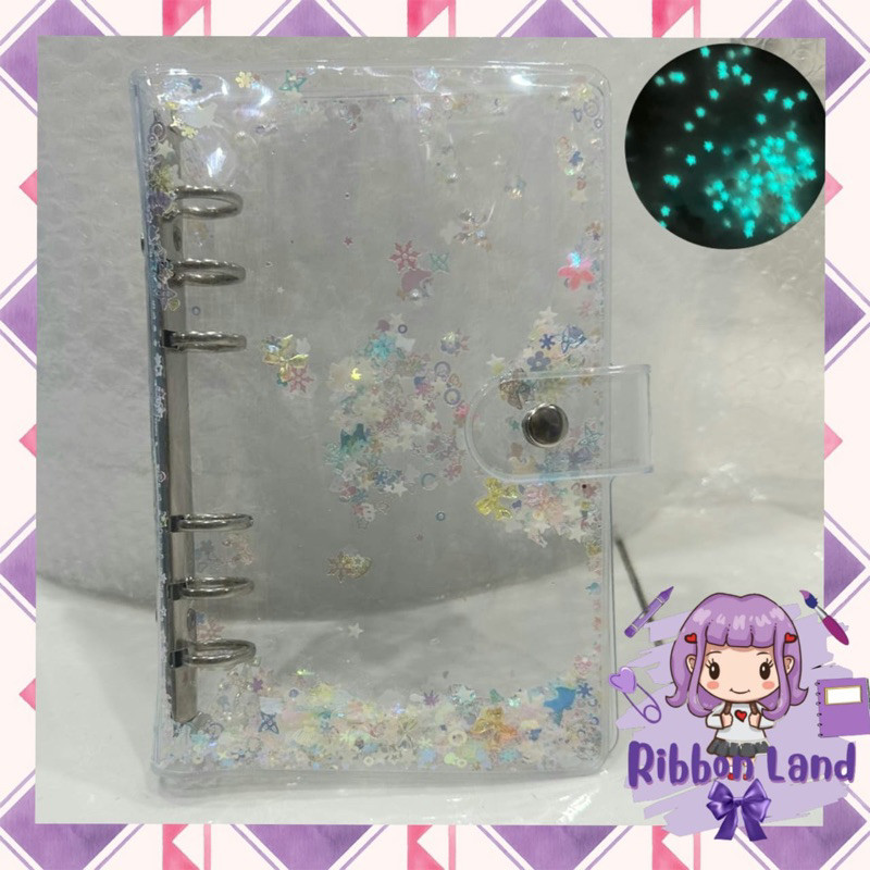 

Ready Stock A6 Binder Snow White Twinkle Star Glow In The Dark Original