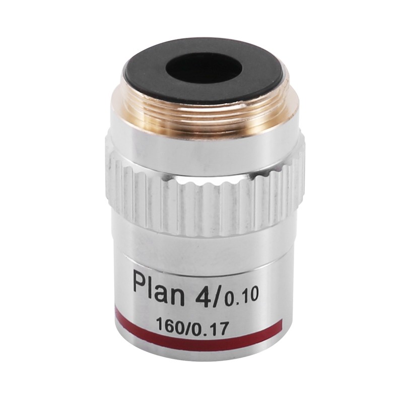 Rencana Mikroskop Lensa Objektif Akromatik 4X Tujuan Mikroskop Metalurgi Biologis