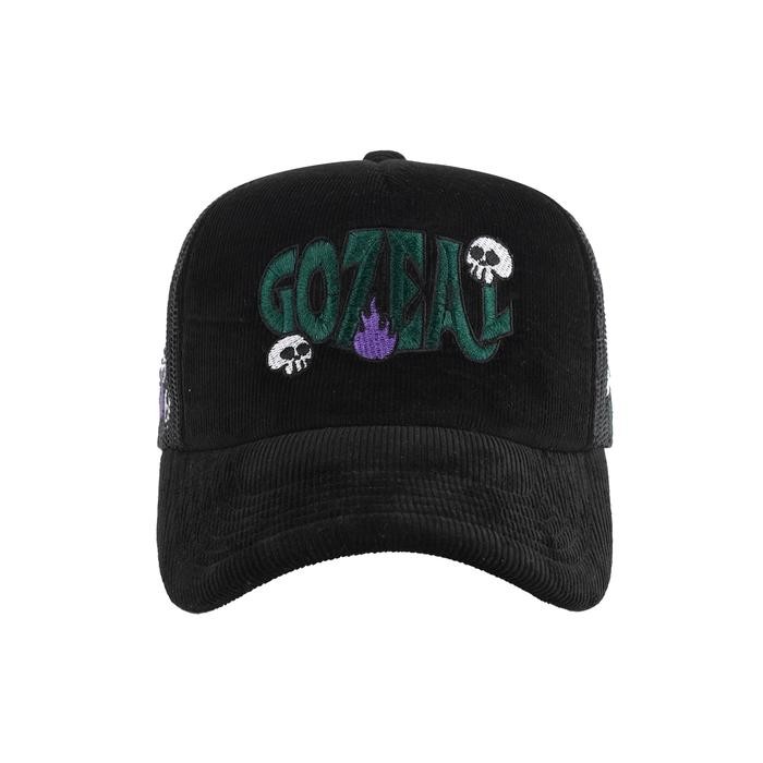 PREMIUM Gozeal Trucker Hat Fir black Topi Pria Topi Jaring/Topi Baseball Polos Simple Pria Wanita