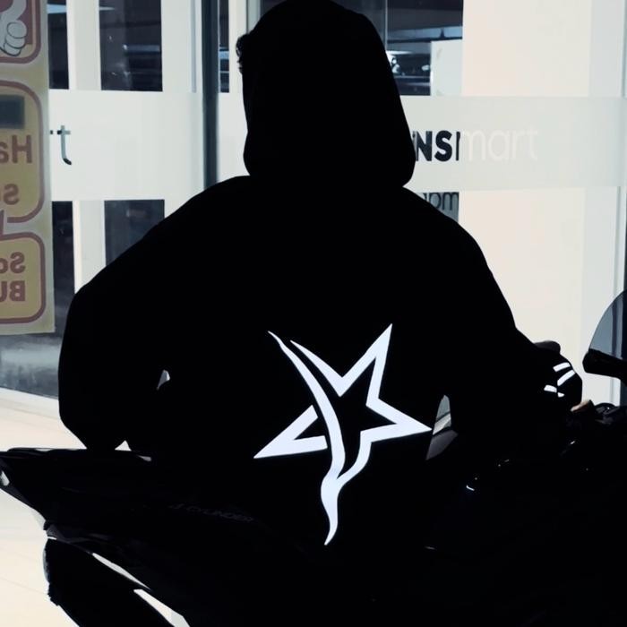 Hoodie Cotton Fleece 330gsm & 280gsm Motif HIGHTSTAR BLACK *