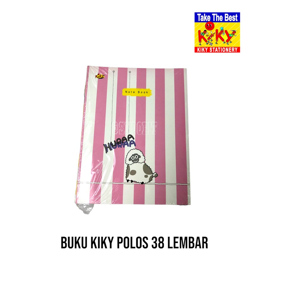 

Buku Tulis KIKY 38 Lembar Polos Motif Cover Random - 1 Pak ( 10 Pcs ) - SHSNP