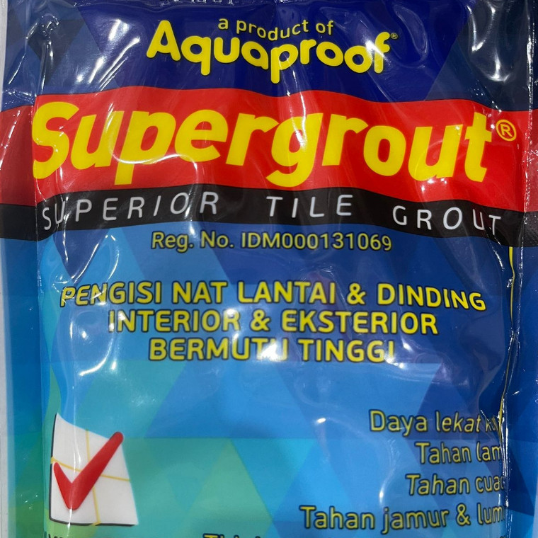 PENGISI NAT KERAMIK SUPERGROUT AQUAPROOF SEMEN WARNA 1 KG