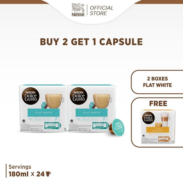 

Terlaris Nescaf Dolce Gusto Flat White 1 Box (12 Kapsul = 12 Gelas)