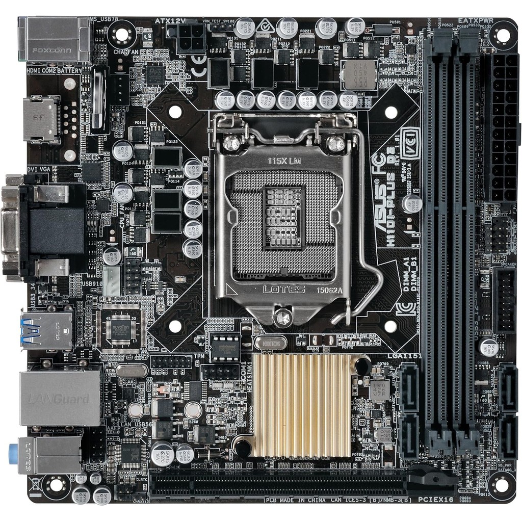 Intel H110 Motherboard ASUS H110I-PLUS D3 Mini-ITX Motherboard LGA 1151support  i5-6400 6500 6700 G4