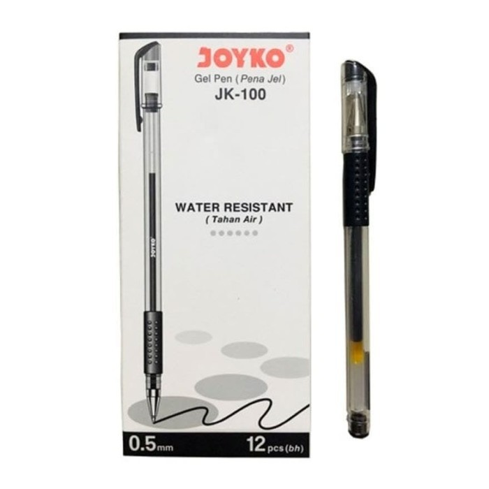

Gel pen Pulpen joyko King Jeller JK-100 0.5mm Hitam & Biru - LUSINAN