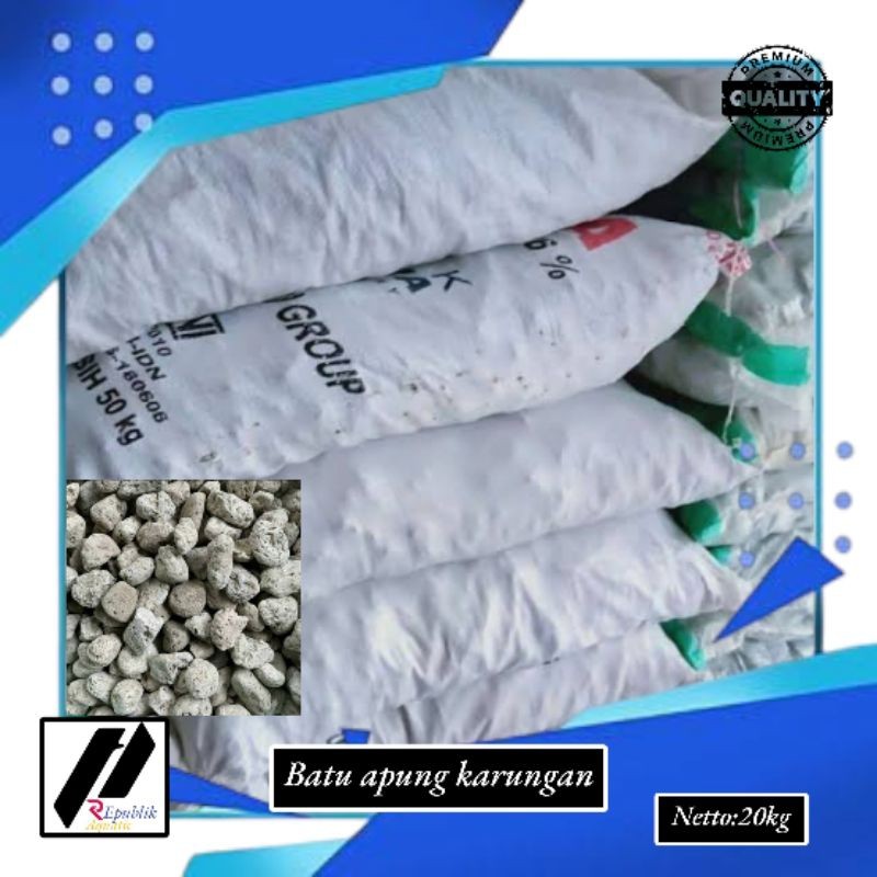 Favv Your Pets Batu Apung Karungan Media Filter Kolam Koi 20Kg / Batu Apung Media Filter / Batu