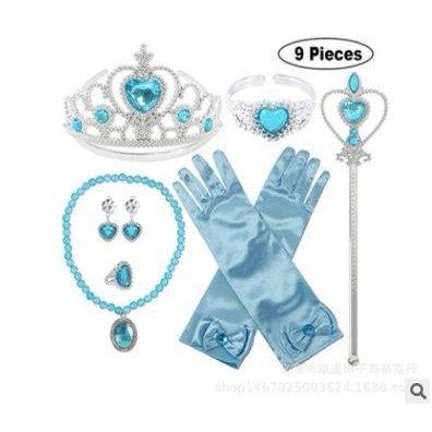 Bando Mahkota Sarung Tangan Tongkat Princess Belle Cinderella Dan Aurora