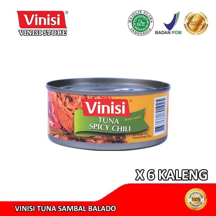 

Paket 6 Kaleng Vinisi Tuna Sambal Balado 130 Gr