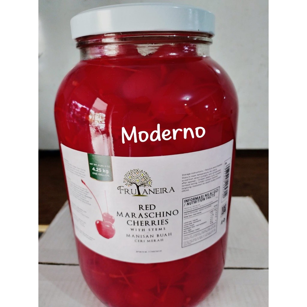 

Frutaneira Red Maraschino Ceri tangkai merah 4,25 kg - Cherry tangkai merah