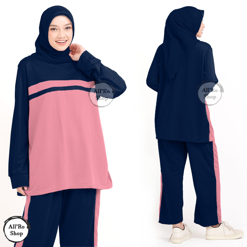 Setelan Senam Olahraga 1Set Baju Clana Setelan Baju Olahraga Ibuibu Stelan Senam Olah Raga Bahan Pre