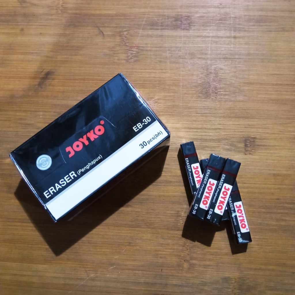 

PENGHAPUS JOYKO EB 30 HITAM / PENGHAPUS BESAR JOYKO HITAM ISI 30 PCS