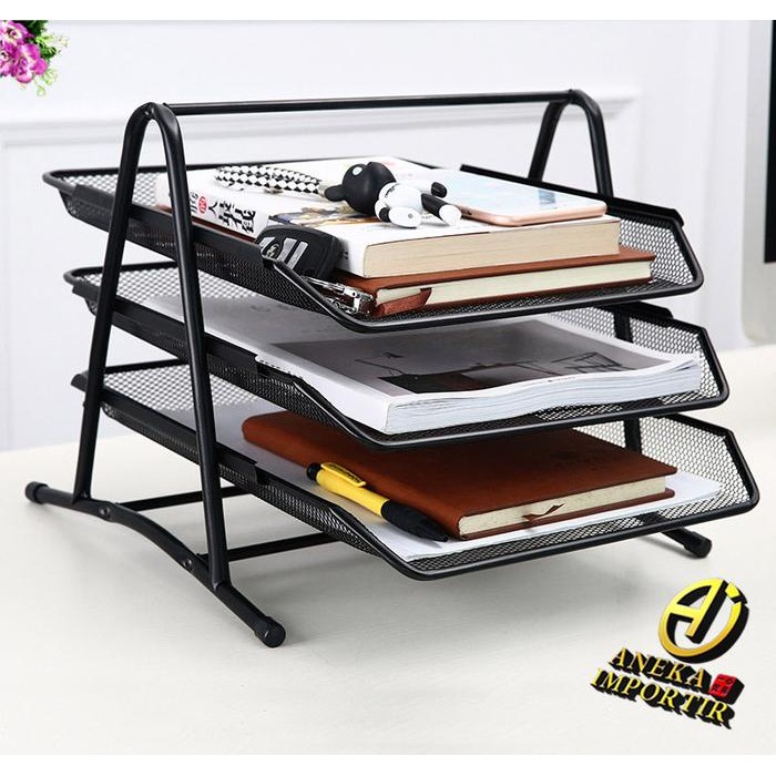 

Rak Kertas Dokumen Surat 3 Susun / Paper Document Letter Tray 3 Tier